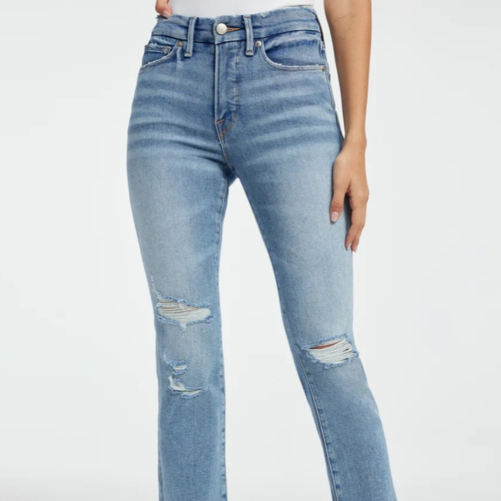 Good American Good Legs Straight Jeans in blue size 6 new with tag - Picture 3 of 17